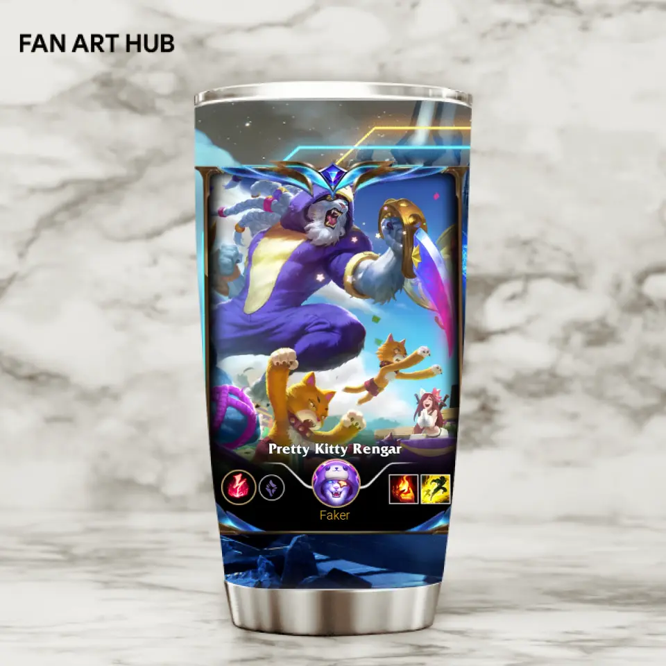 LOL Fanart Rengar Temporada 2024 - Edición especial de vaso