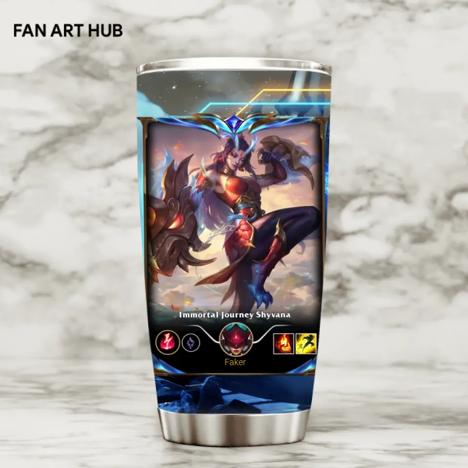 LOL Fanart Shyvana Temporada 2024 - Edición especial de vaso