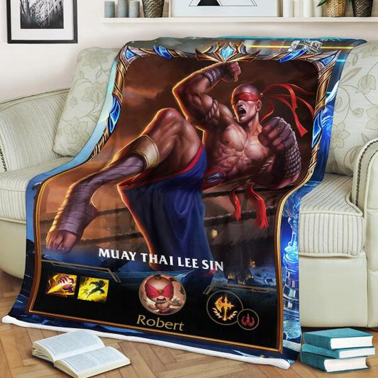 LOL Fanart Lee Sin Sherpa Blanket 2022 Special Edition