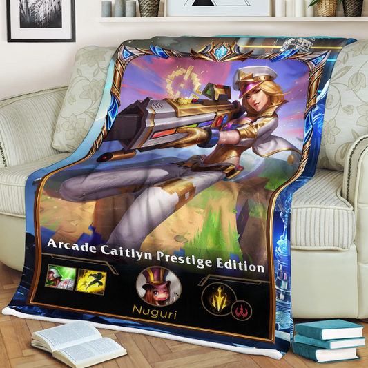 LOL Fanart Caitlyn Sherpa Blanket 2022 Special Edition