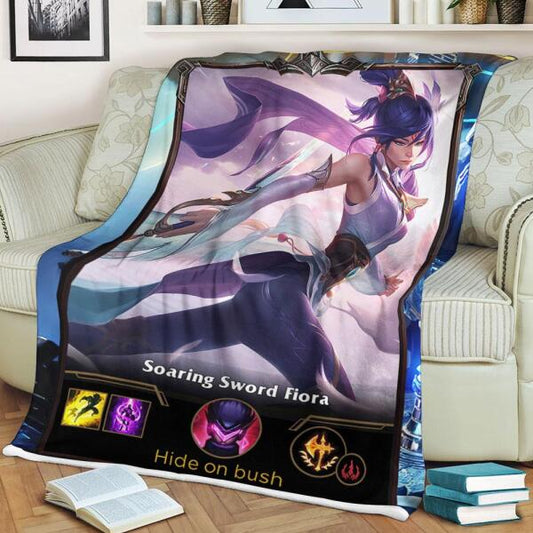 LOL Fanart Fiora Sherpa Blanket 2022 Special Edition