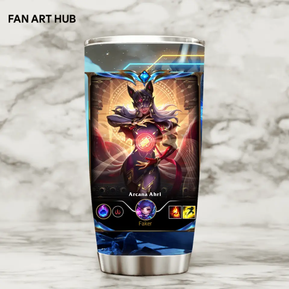 LOL Fanart Ahri Temporada 2024 - Edición especial de vaso