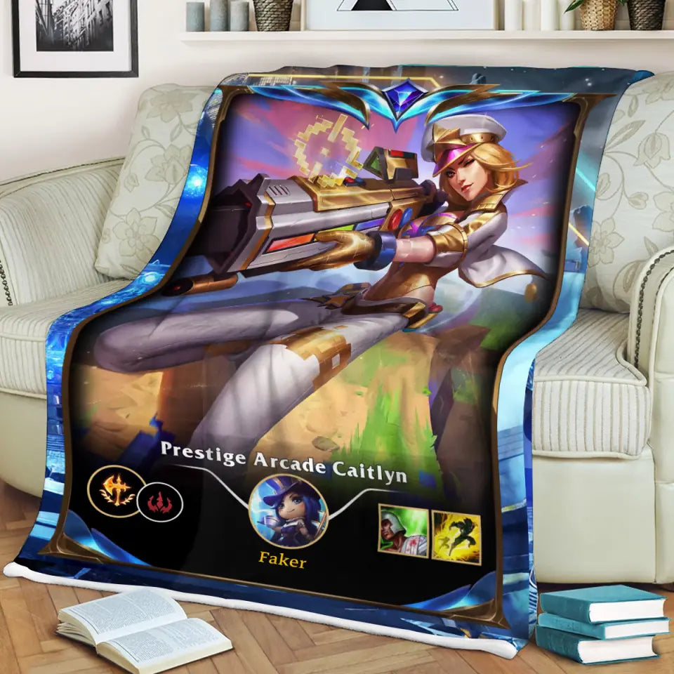 LOL Fanart Caitlyn Season 2024 - Sherpa Blanket Special Edition