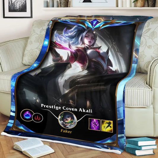 LOL Fanart Akali Season 2024 - Sherpa Blanket Special Edition