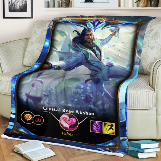 LOL Fanart Akshan Season 2024 - Sherpa Blanket Special Edition