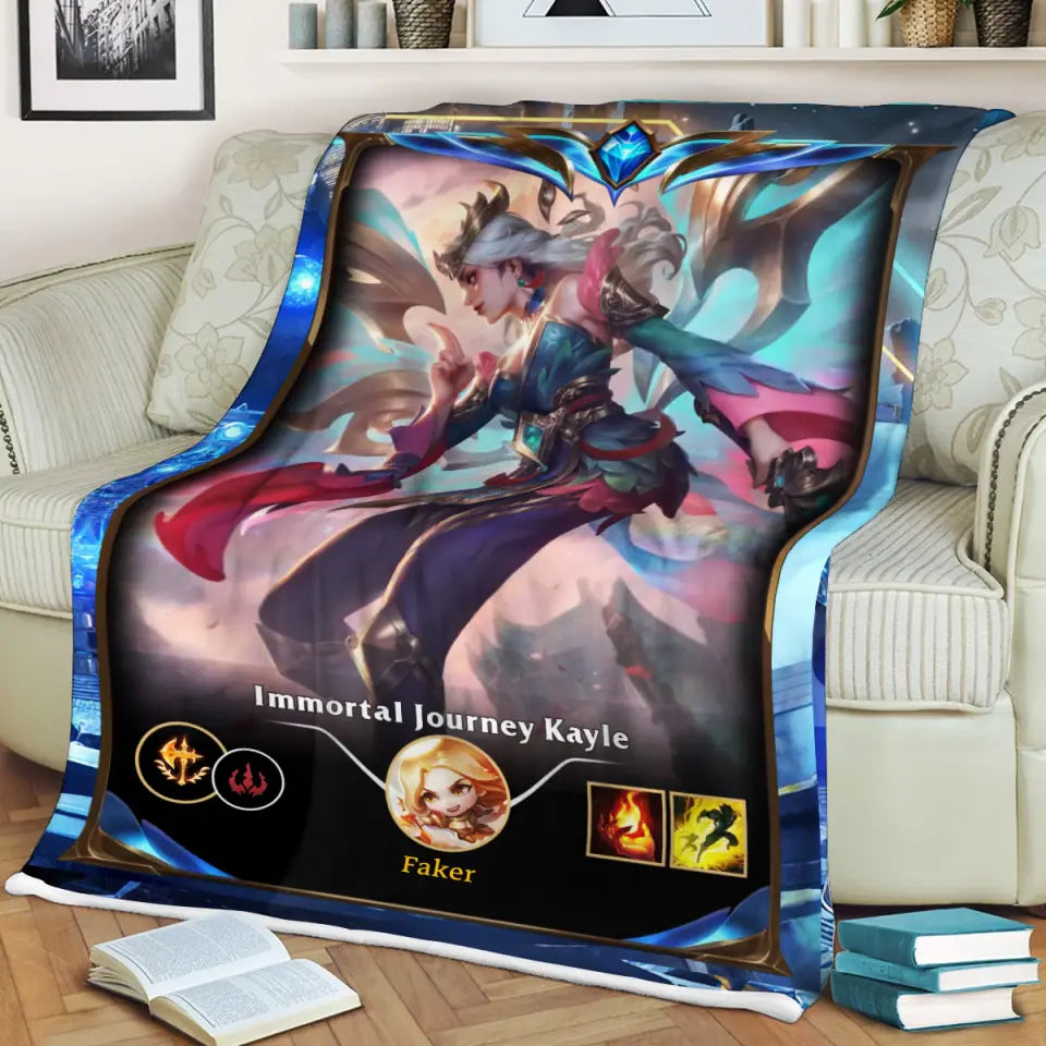 LOL Fanart Kayle Season 2024 - Sherpa Blanket Special Edition