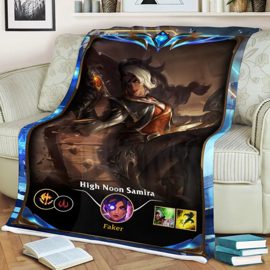 LOL Fanart Samira Season 2024 - Sherpa Blanket Special Edition
