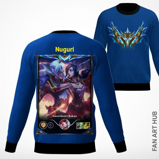 LOL Fanart Rakan Season 2022 - Personalized Sweatshirt Special Edition Full Blue